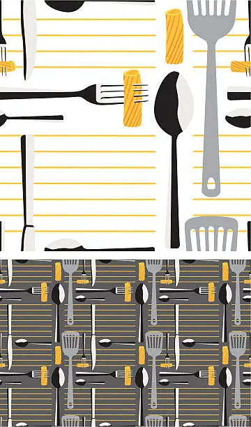 Vector illustration of Tableware/kitchenware pattern