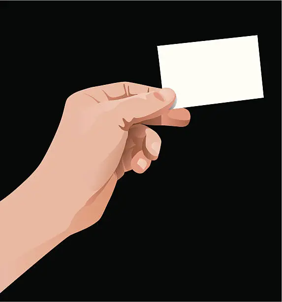 Vector illustration of hand with ticket #2