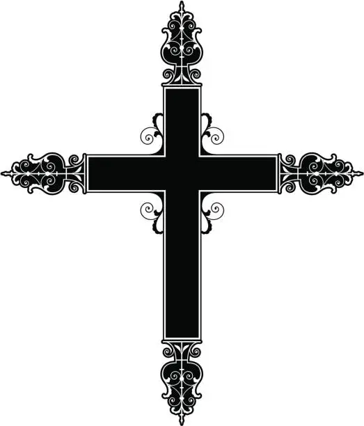 Vector illustration of crucifix icon