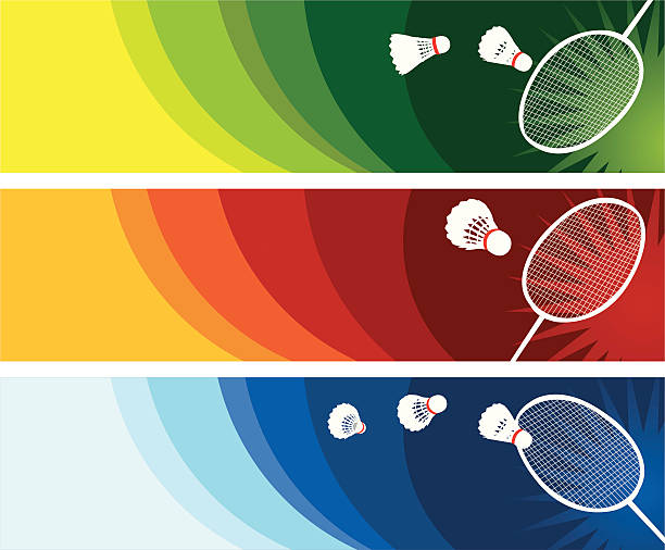 latar belakang olahraga - badminton court ilustrasi stok