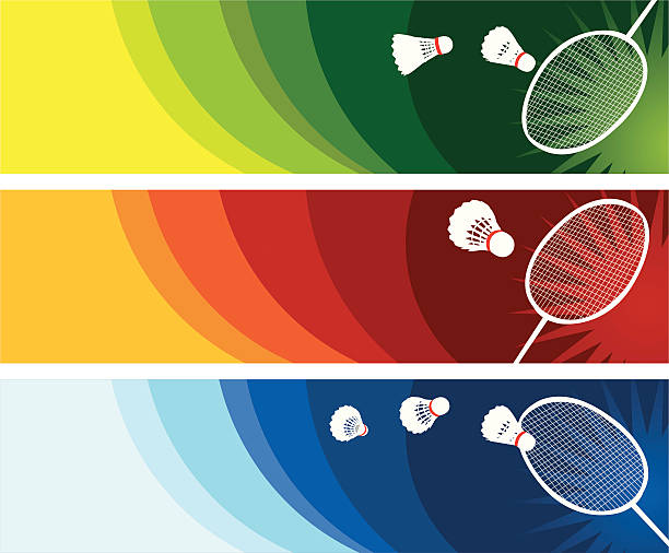 ilustrações de stock, clip art, desenhos animados e ícones de fundo de desporto - badminton racket isolated white