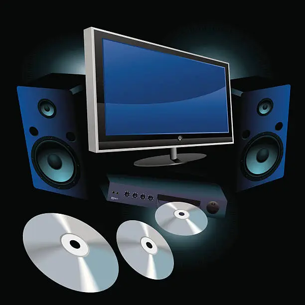 Vector illustration of High-definition Television