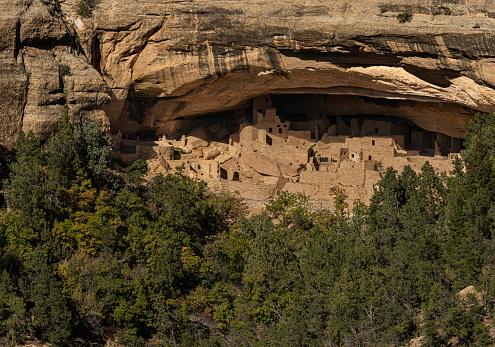 Mesa Verde National Park in Colorado preserves the remnants of the ancestral Pueblo culture dating back to the 6th century CE, when some of the tribe living in the Four Corners region of the southwestern United States migrated to Mesa Verde.  The remarkable cliffside dwellings they built are believed to date back to the beginning of the 13th century.  Although much is unknown, the artifacts preserved at the park indicate a society possessing skills and traditions passed down through generations.