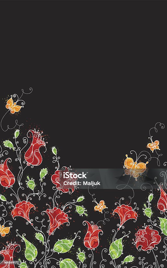 Kwiatowy tło Grunge - Grafika wektorowa royalty-free (Abstrakcja)