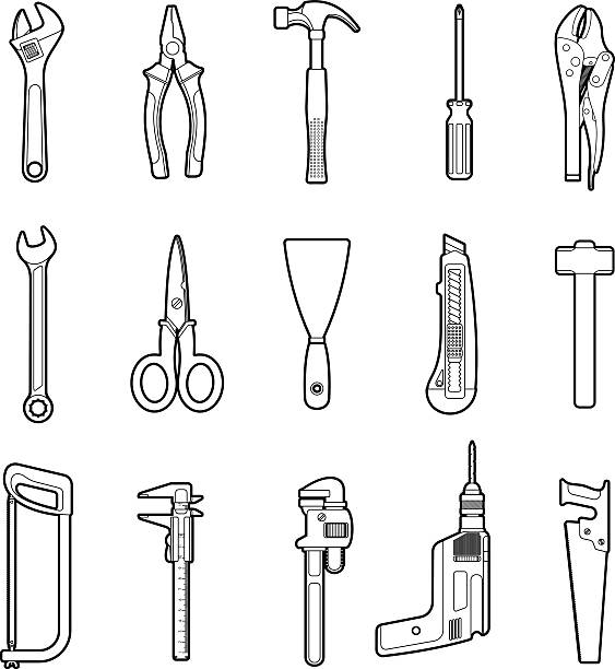 ツールセット - hand drill hand tool screwdriver drill点のイラスト素材／クリップアート素材／マンガ素材／アイコン素材