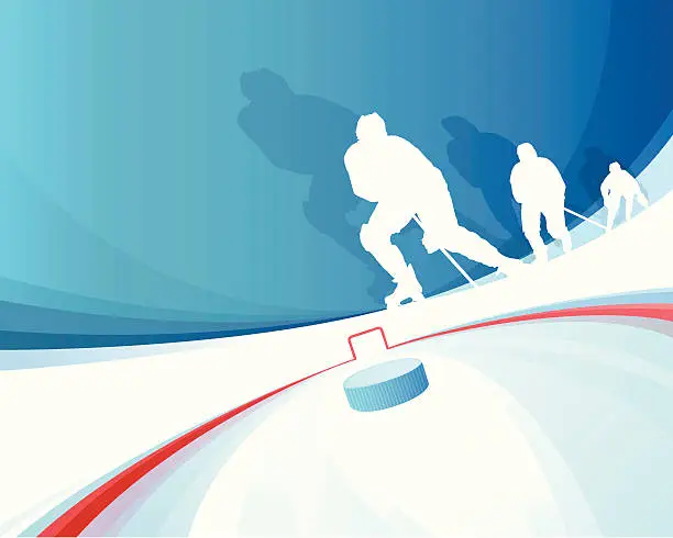 Vector illustration of Hockey Players