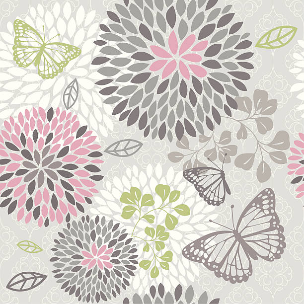 Seamless Nature Pattern vector art illustration