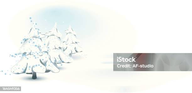 Ilustración de Paisaje Sweet Navidad y más Vectores Libres de Derechos de Aire libre - Aire libre, Azul, Blanco - Color