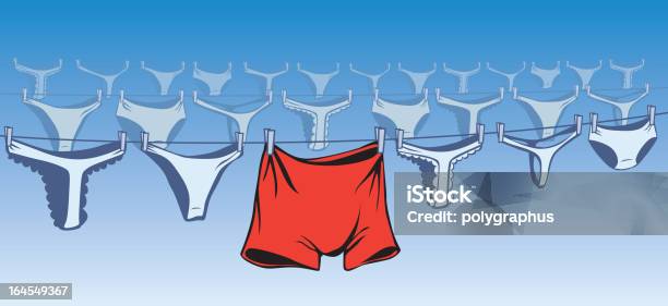 Underwears - Stockowe grafiki wektorowe i więcej obrazów Bokserki - Bokserki, Wisieć, Bielizna