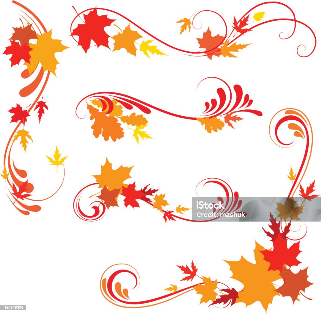 秋の飾り - かえでの葉のロイヤリティフリーベクトルアート