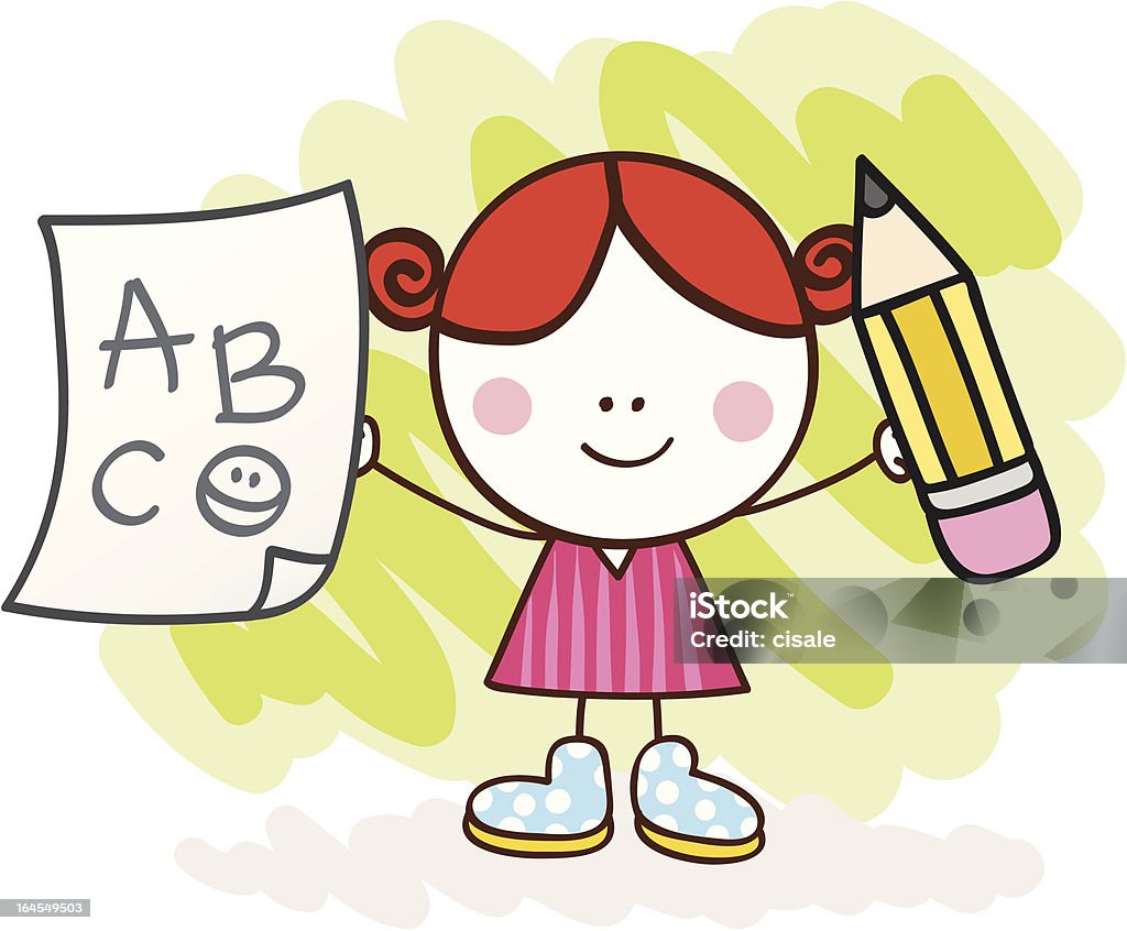 Girl With Pencil And Paper Stock Illustration - Download Image Now - Student, Child's Drawing, Homework - iStock Girl With Pencil And Paper Stock Illustration - Download Image Now - Student, Child's Drawing, Homework - iStock