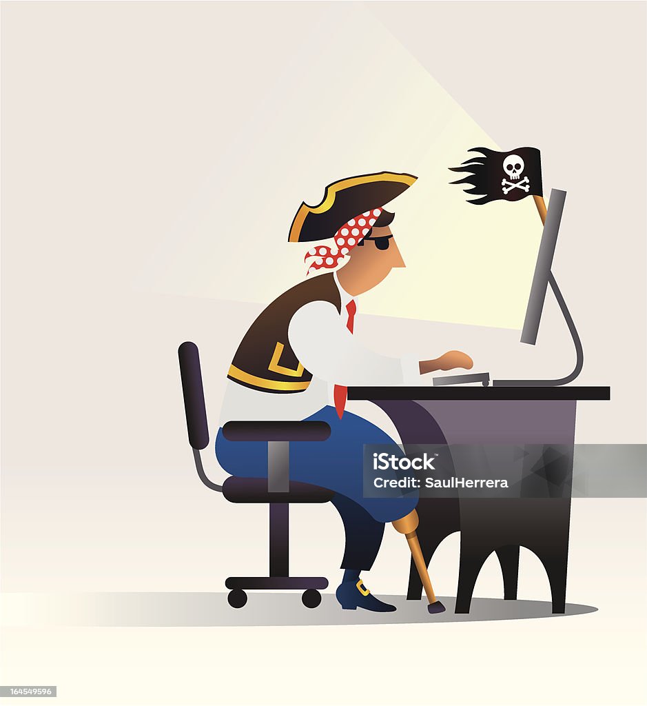 internet piractwa - Grafika wektorowa royalty-free (Agresja)