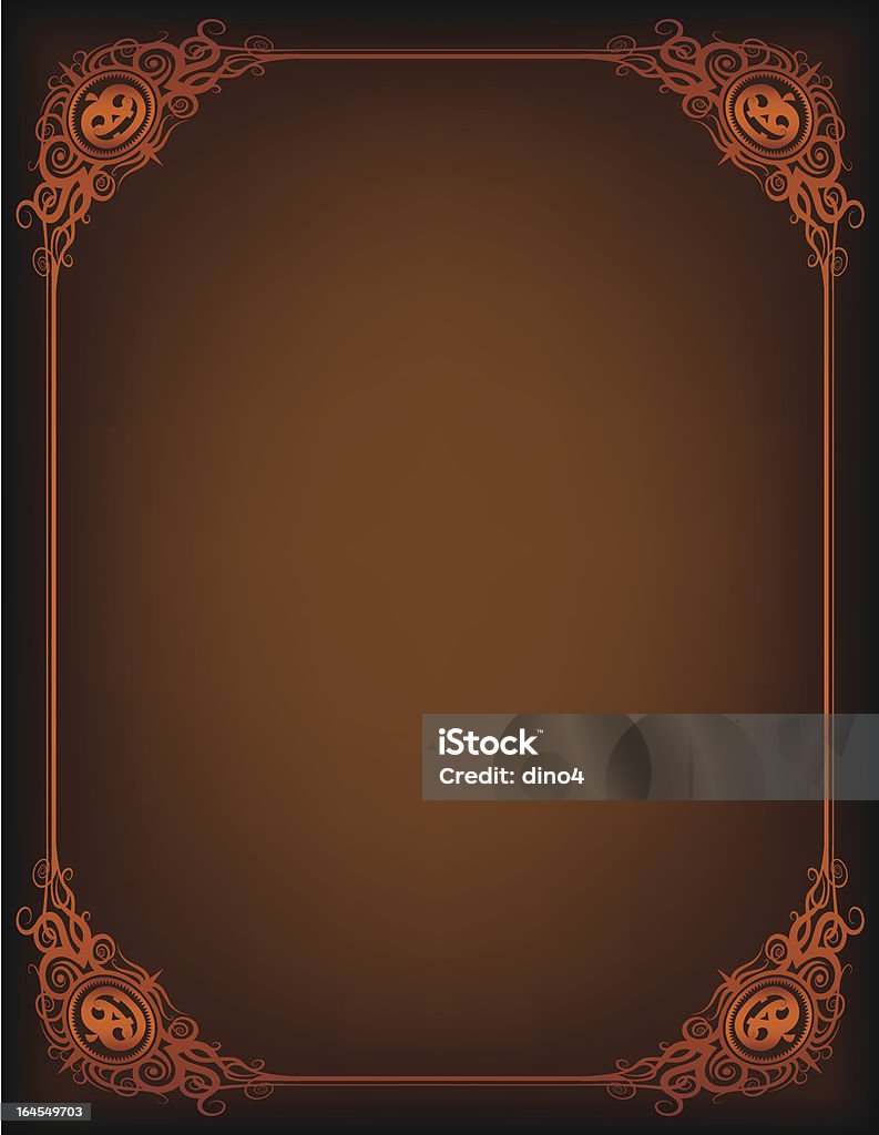 Brown Spooksville Frame A spooky and festive frame. (SVG & Large JPG included in download.) Antique stock vector