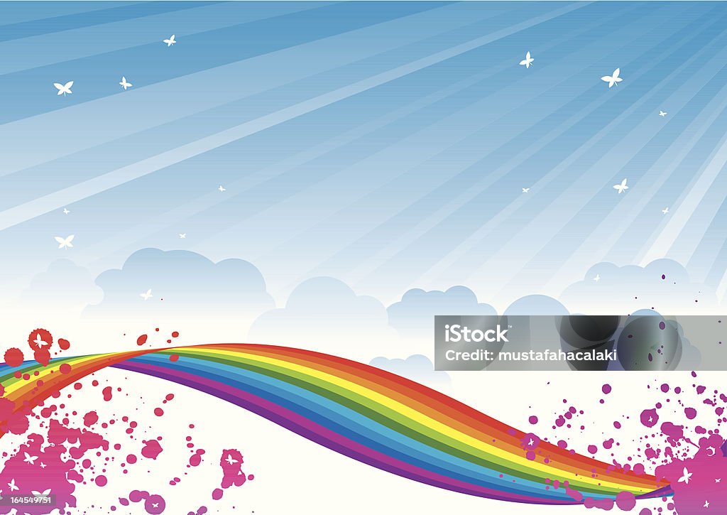 Rainbow de fondo - arte vectorial de Arco iris libre de derechos