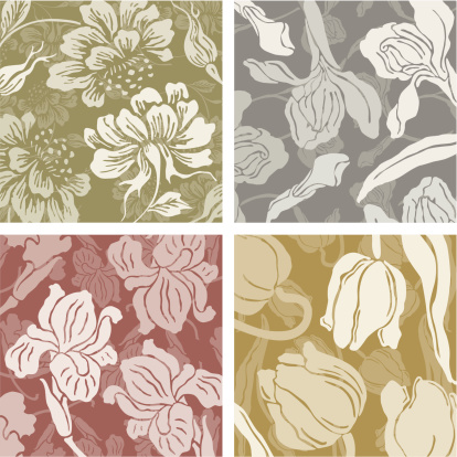 The vector backgrounds from decorative flowers.