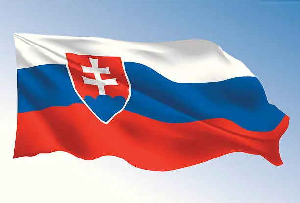 Vector illustration of Slovakia flag