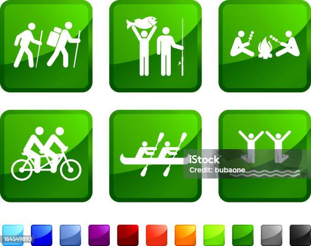 Familie Aktivität Vektor Iconset Stock Vektor Art und mehr Bilder von Aktivitäten und Sport - Aktivitäten und Sport, Angel, Bach