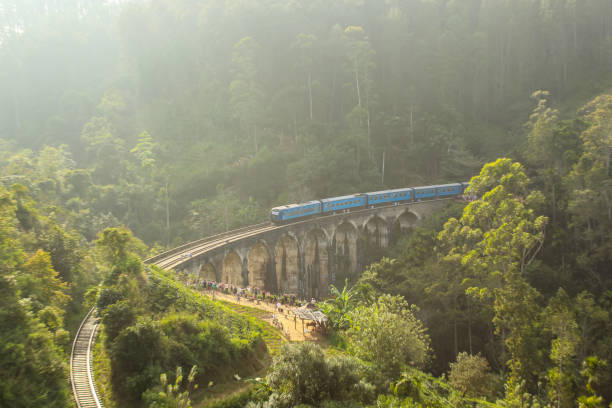 istock Train crosses Demodara nine arch bridge. Sri Lanka 1645499259