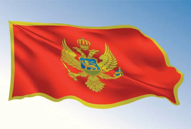 Vector illustration of Montenegro flag