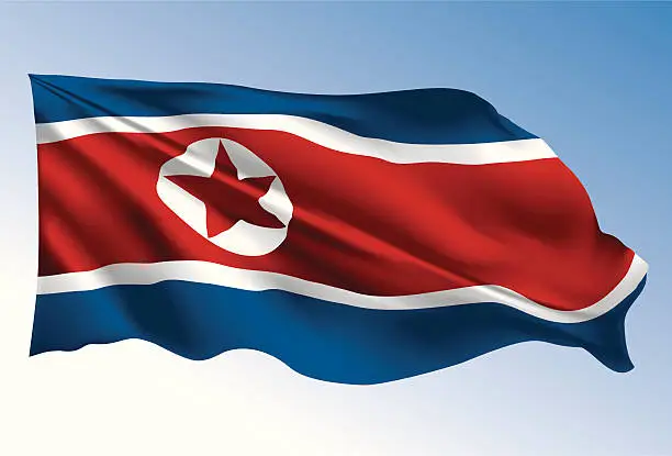 Vector illustration of North Korea flag