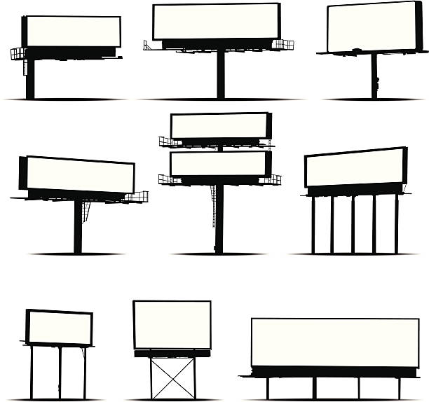 billboardy - roadside stock illustrations