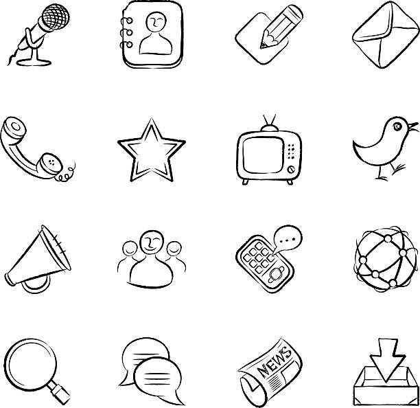 Kommunikation Icons – Vektorgrafik