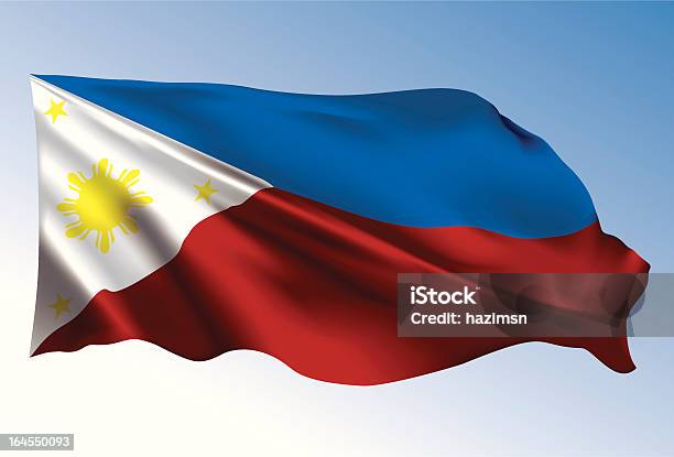 Philippinische Flagge Stock Vektor Art und mehr Bilder von Philippinen - Philippinen, Blasen, Blau