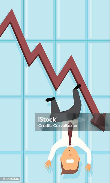 Экономические Депрессияпадающие Бизнес — стоковая векторная графика и другие изображения на тему Векторная графика - Векторная графика, Компьютерная графика, Банковское дело