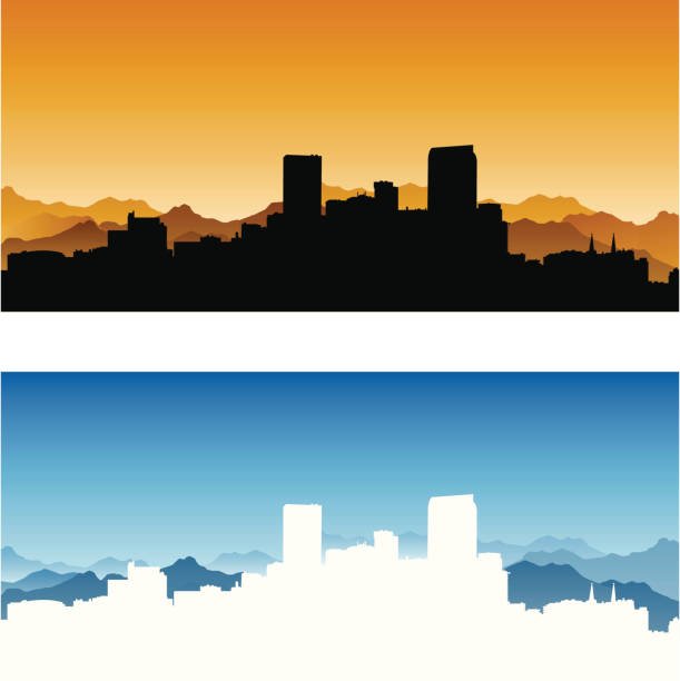 ilustraciones, imágenes clip art, dibujos animados e iconos de stock de edificios de la ciudad de denver - fondos urbanos