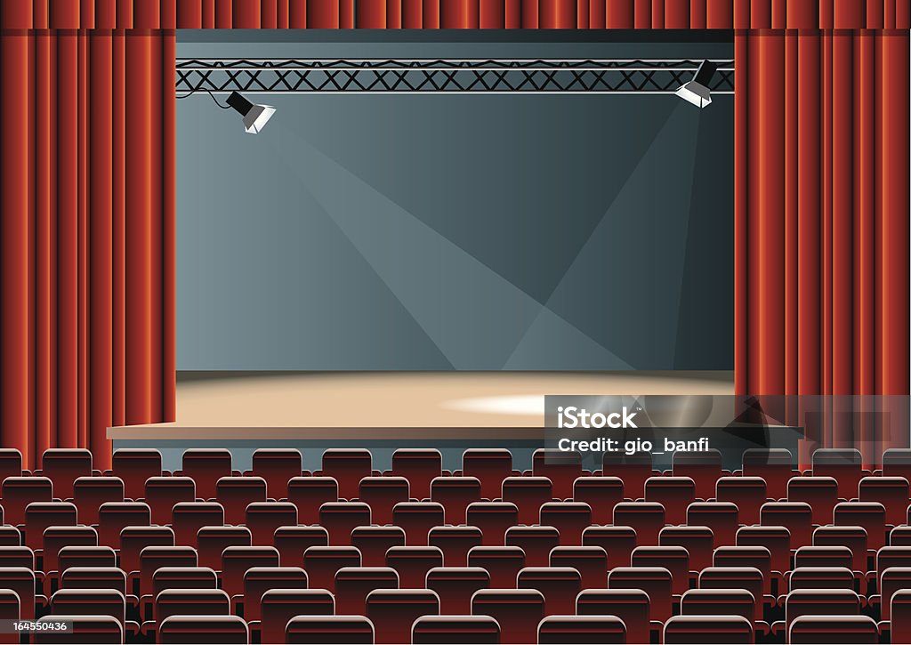 Teatro - Vetor de Cortina royalty-free