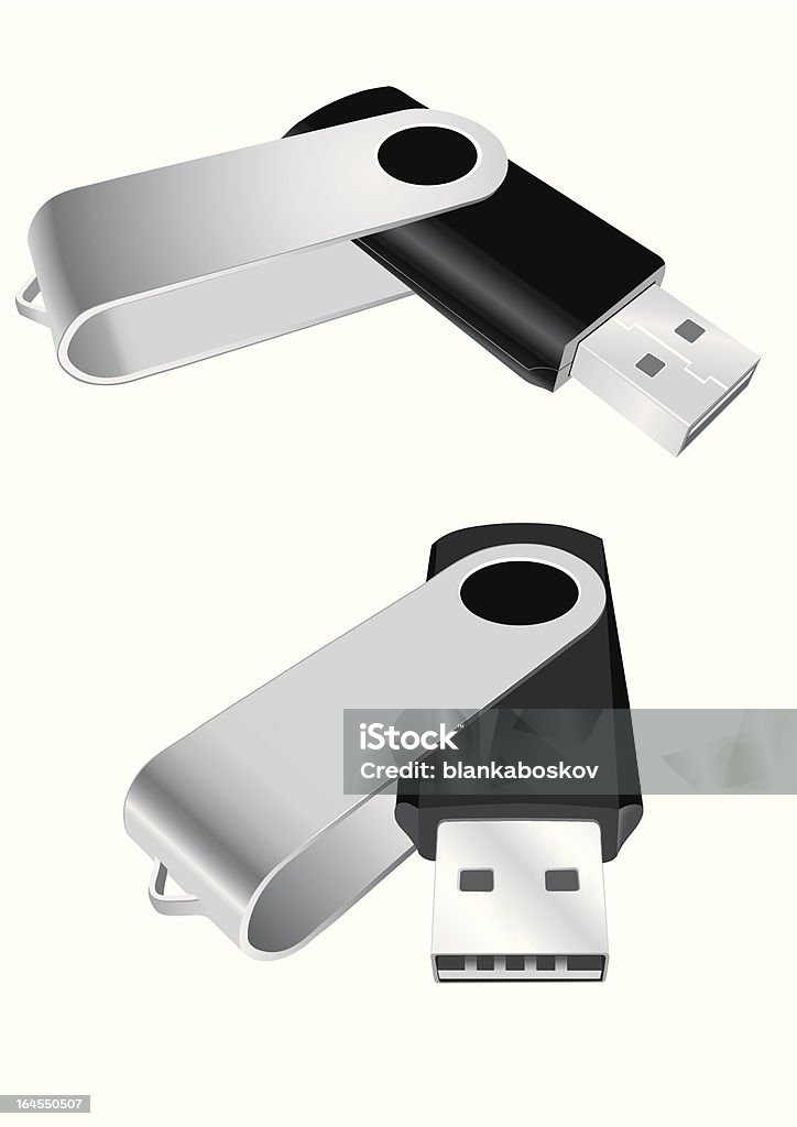 Dispositivo de memoria USB - arte vectorial de Accesorio personal libre de derechos