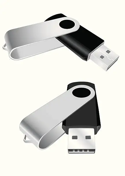 Vector illustration of USB Stick