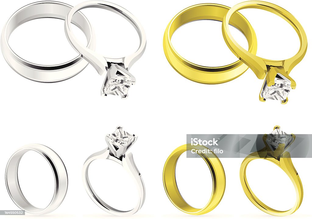 Wedding Rings Detailed illustration of wedding bands. Wedding Ring stock vector