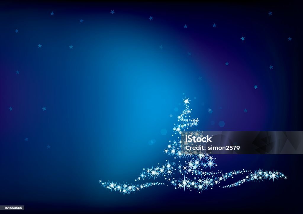 A stunning glittery blue Christmas themed image Vector of star shape Christmas tree with blue background Backgrounds stock vector