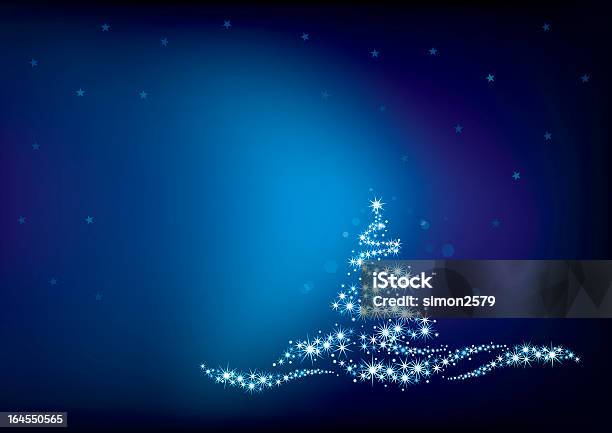 A Stunning Glittery Blue Christmas Themed Image Stock Illustration - Download Image Now - Backgrounds, Blue, Celebration Event