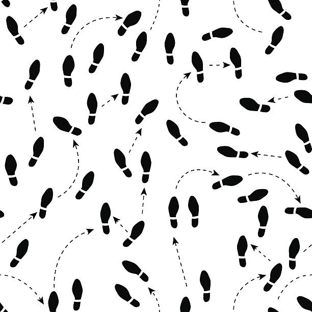 ilustraciones, imágenes clip art, dibujos animados e iconos de stock de seamless pasos de baile - calzado