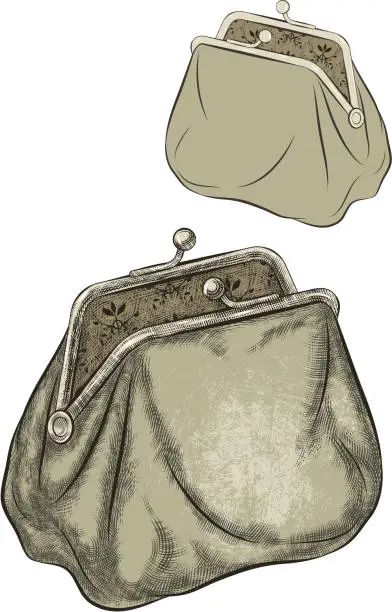 Vector illustration of Old Purse