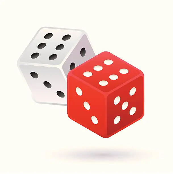 Vector illustration of Dice game