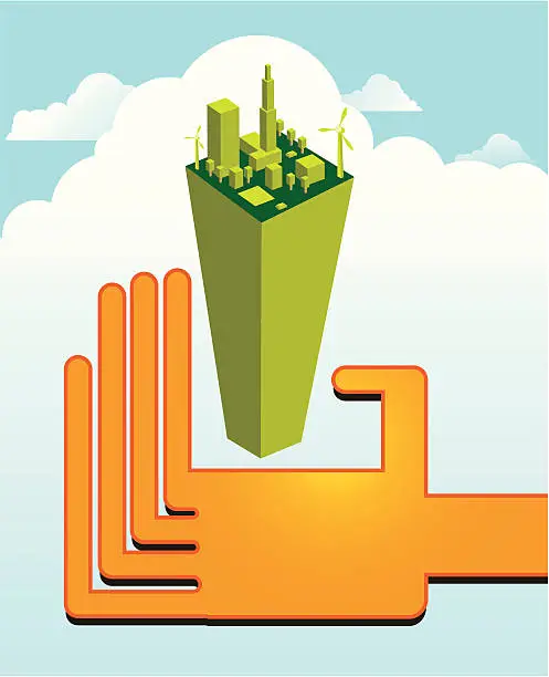 Vector illustration of Green city