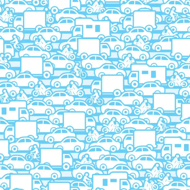 Vector illustration of Seamless Traffic Background