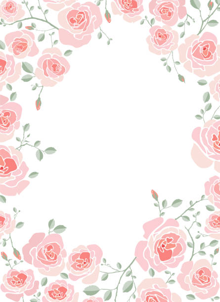 A sample template made up of rose frame vector art illustration