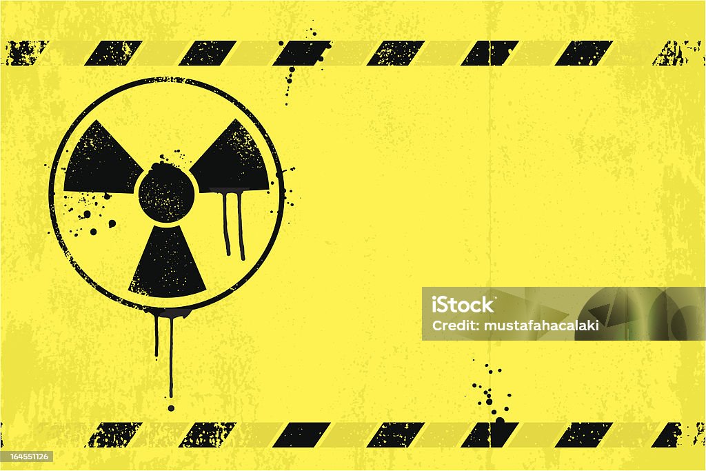 Segnale di pericolo radioattivo - arte vettoriale royalty-free di Contaminazione radioattiva