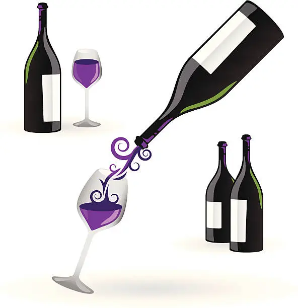 Vector illustration of Wine Elements