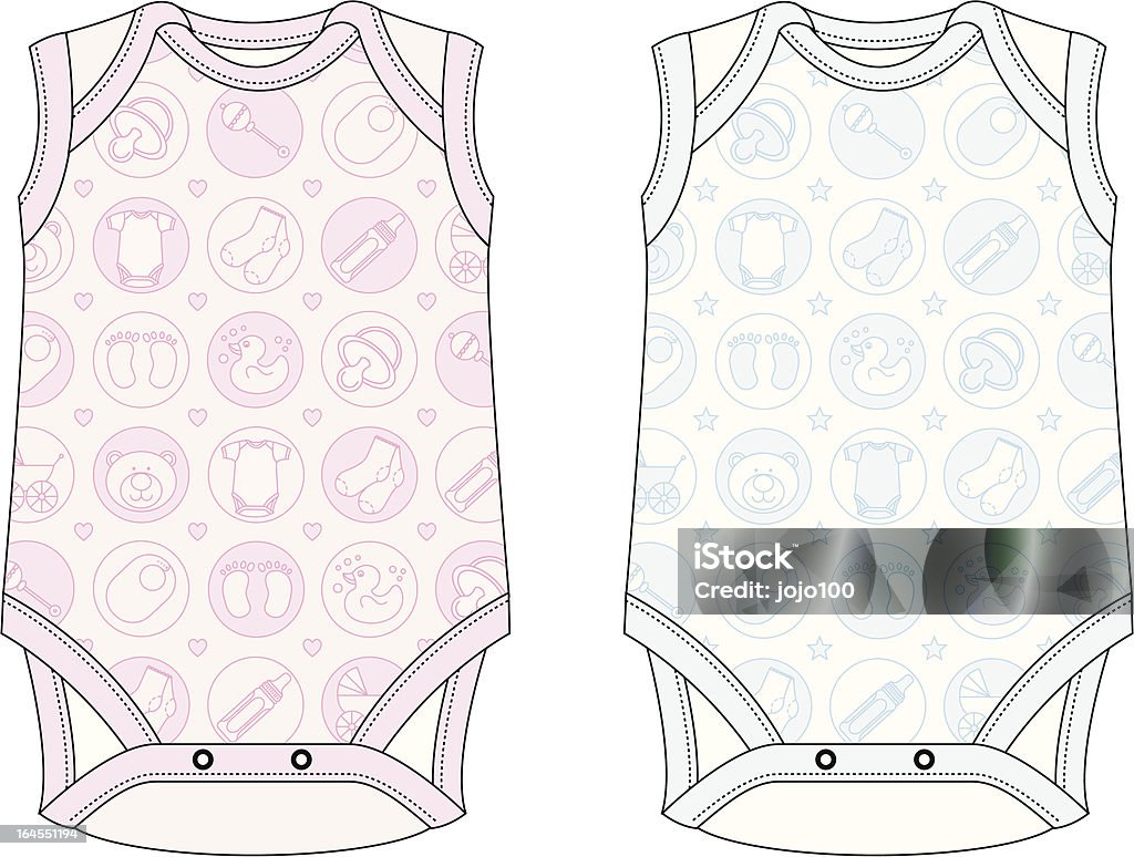 Mode bébé à imprimé Sleepsuit - clipart vectoriel de Grenouillère libre de droits