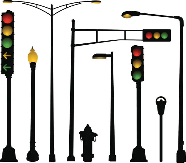 Vector illustration of Urban Street Elements