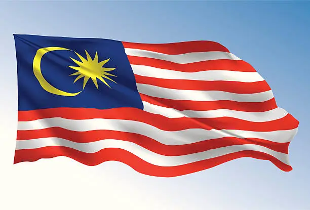 Vector illustration of Malaysia flag