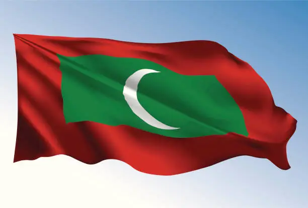 Vector illustration of Maldives flag