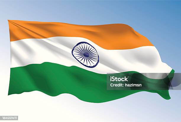 Bandiera Dellindia - Immagini vettoriali stock e altre immagini di Bandiera dell'India - Bandiera dell'India, Affari, Arancione