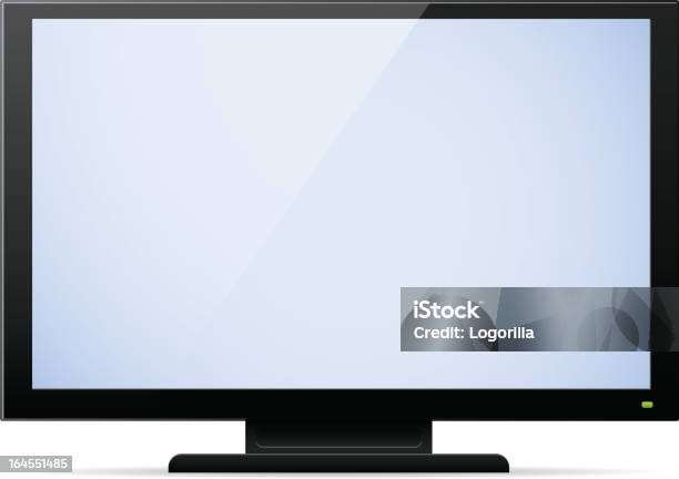 Telewizor Lcd - Stockowe grafiki wektorowe i więcej obrazów Bez ludzi - Bez ludzi, Czarny kolor, Ekran panoramiczny