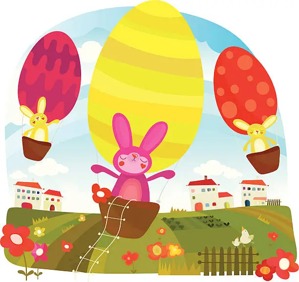 Vector illustration of Happy Easter